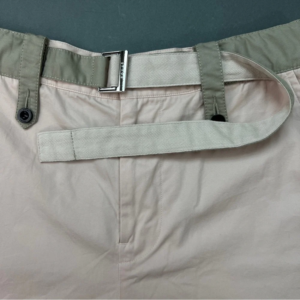 sacai Color Block Flared Belt Shorts - Picture 4 of 11